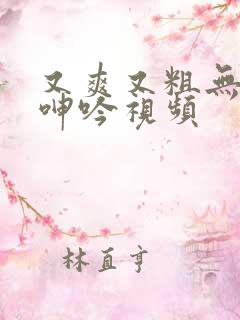 又爽又粗无遮挡呻吟视频