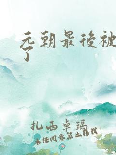 元朝最后被谁灭了
