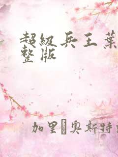 超级兵王叶谦完整版