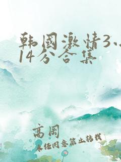 韩国激情3小时14分合集