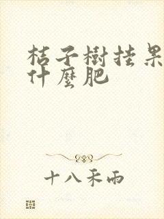 桔子树挂果后施什么肥