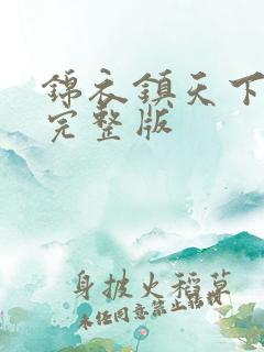 锦衣镇天下全集完整版