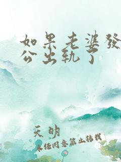如果老婆发现老公出轨了