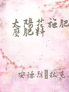 太阳花施肥用什么肥料
