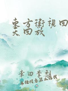 东方卫视回看昨天回放