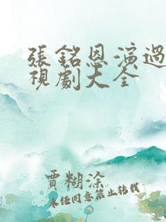 张铭恩演过的电视剧大全