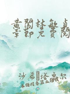 黄闯林敏贞最新章节免费阅读