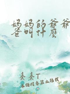妈妈的爷爷的爸爸叫什么