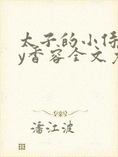 太子的小侍妾by香容全文免费阅读