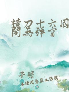 横刀十六国笔趣阁无弹窗