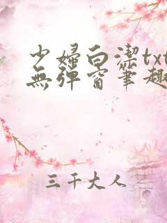 少妇白洁txt无弹窗笔趣阁