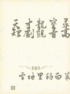 天才龙宝寻亲记短剧观看高清