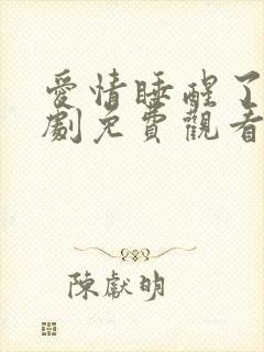 爱情睡醒了连续剧免费观看