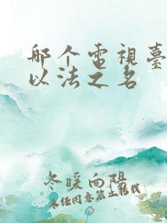 哪个电视台在播以法之名 哪个电视台在播以法之名