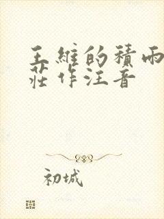 王维的积雨辋川庄作注音