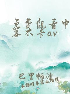 免费观看中文字幕不卡av