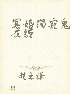 冥婚独宠鬼夫夜夜缠