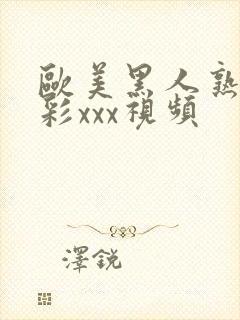 欧美黑人熟妇精彩xxx视频