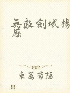 无敌剑域杨叶经历