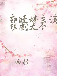 郭晓婷主演的电视剧大全