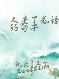 人老了感悟人生的句子