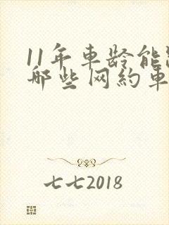 11年车龄能跑哪些网约车平台