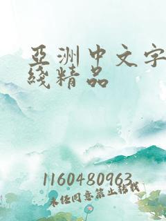 亚洲中文字幕在线精品