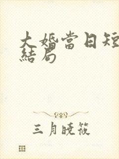 大婚当日短剧大结局