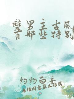 双男主古风小说有哪些特别好看的