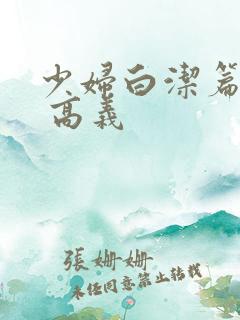少妇白洁篇小说 高义