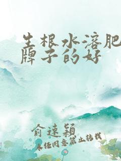 生根水溶肥哪个牌子的好