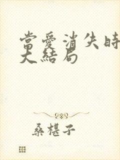 当爱消失时短剧大结局