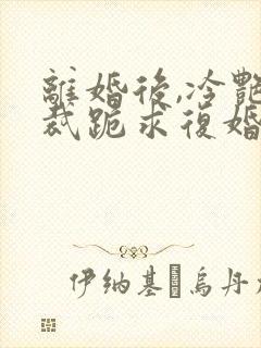 离婚后,冷艳总裁跪求复婚免费在线阅读