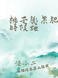 桃子膨果肥什么时候施