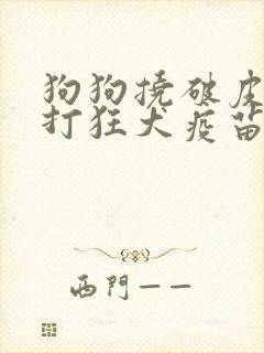 狗狗挠破皮了用打狂犬疫苗吗