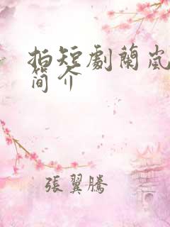 拍短剧兰岚个人简介