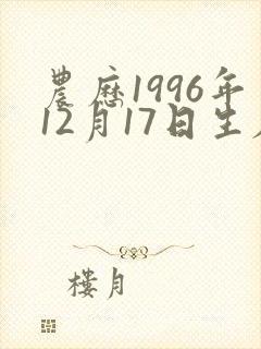 农历1996年12月17日生辰八字