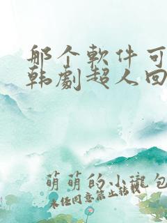 那个软件可以看韩剧超人回来了