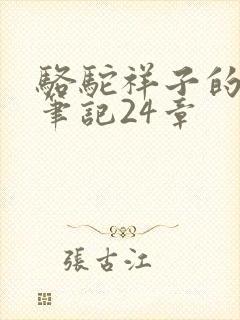 骆驼祥子的读书笔记24章