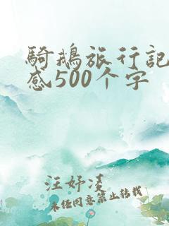 骑鹅旅行记读后感500个字
