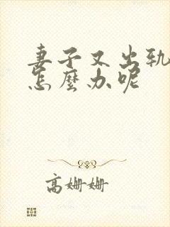 妻子又出轨了,怎么办呢