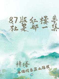 87版红楼梦诗社是哪一集