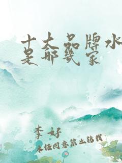 十大品牌水溶肥是哪几家