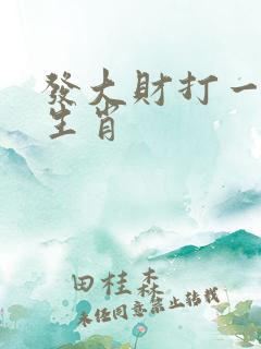 发大财打一最佳生肖