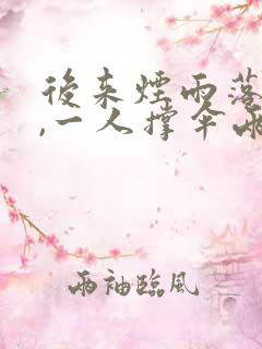 后来烟雨落盛京,一人撑伞两人行是什么意思