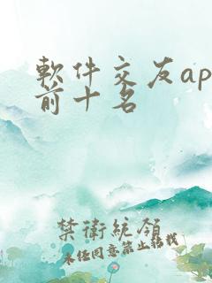 软件交友app前十名