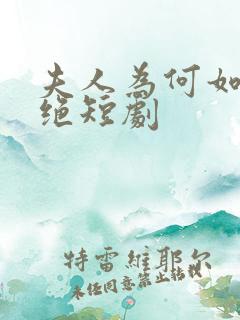 夫人为何如此决绝短剧