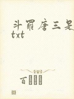 斗罗唐三是我哥txt