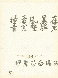 扫毒风暴在线观看完整版免费高清