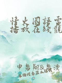 情火国语电视剧播放在线观看